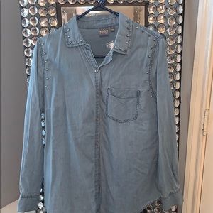 New York & Company Denim Top